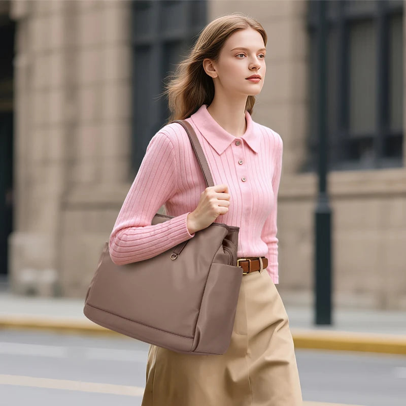 Sac ordinateur femme en nylon, cloison ordinateur 15,6 pouces