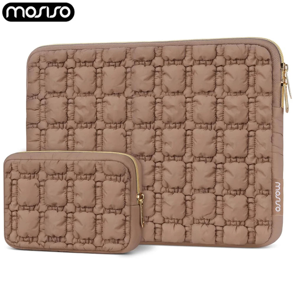 Pochette ordinateur 13-14 pouces matelassée à bulles, trousse incluse