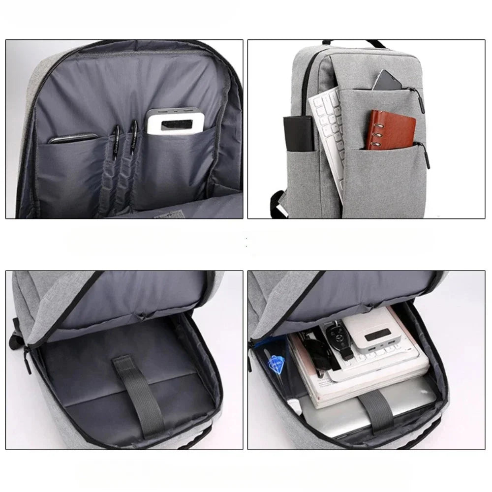 Sac à dos ordinateur 15,6 pouces avec port USB, quatre coloris