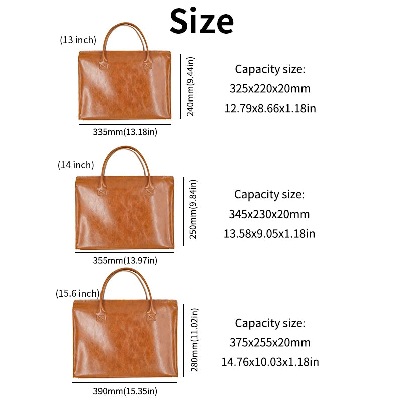 Sac à main ordinateur 13, 14 ou 15,6 pouces, bandoulière assortie