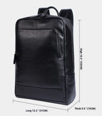 Sac à dos ordinateur cuir homme, noir grainé ou marron ciré