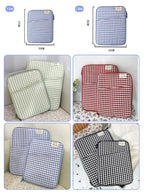 Pochette ordinateur vichy en toile de coton, tablette 11 ou 13 pouces