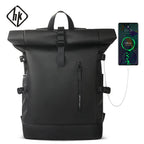 Sac à dos ordinateur 15,6 pouces roll-top extensible, port USB