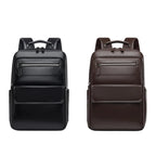 Sac à dos ordinateur 13 pouces en simili cuir lisse, zips métal