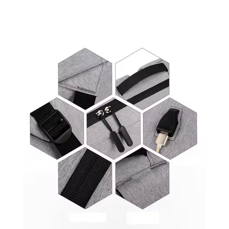 Sac à dos ordinateur 15,6 pouces avec port USB, quatre coloris