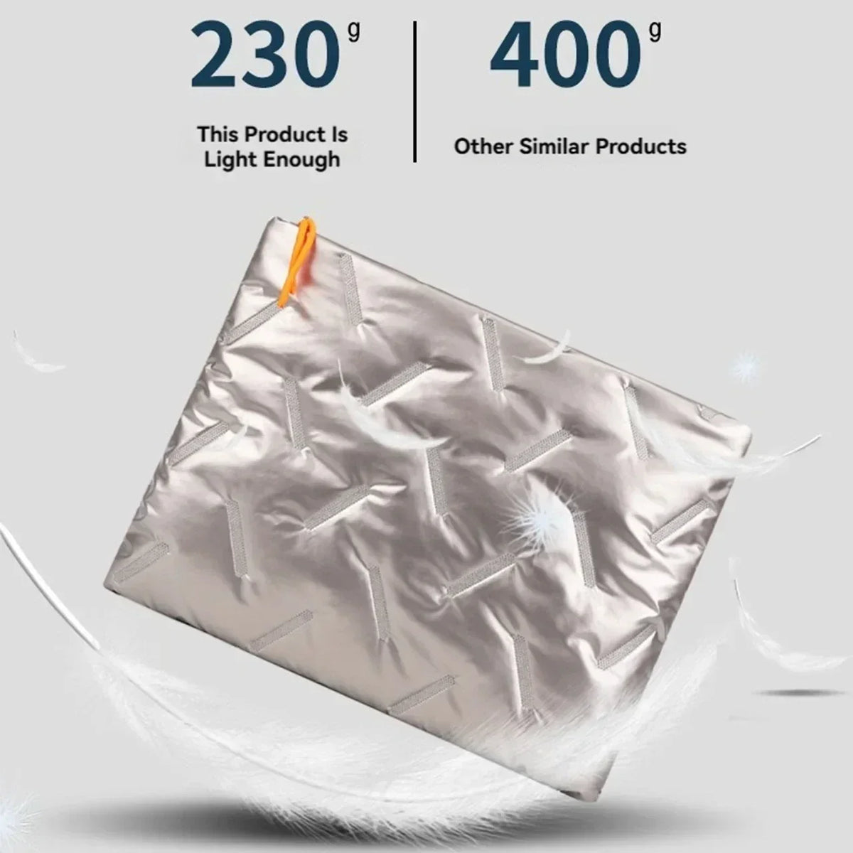 Housse ordinateur matelassée effet doudoune, 13,3 à 15,4 pouces
