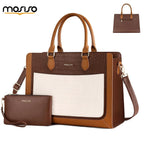 Sac ordinateur femme cabas simili cuir façon croco, 15,6 pouces