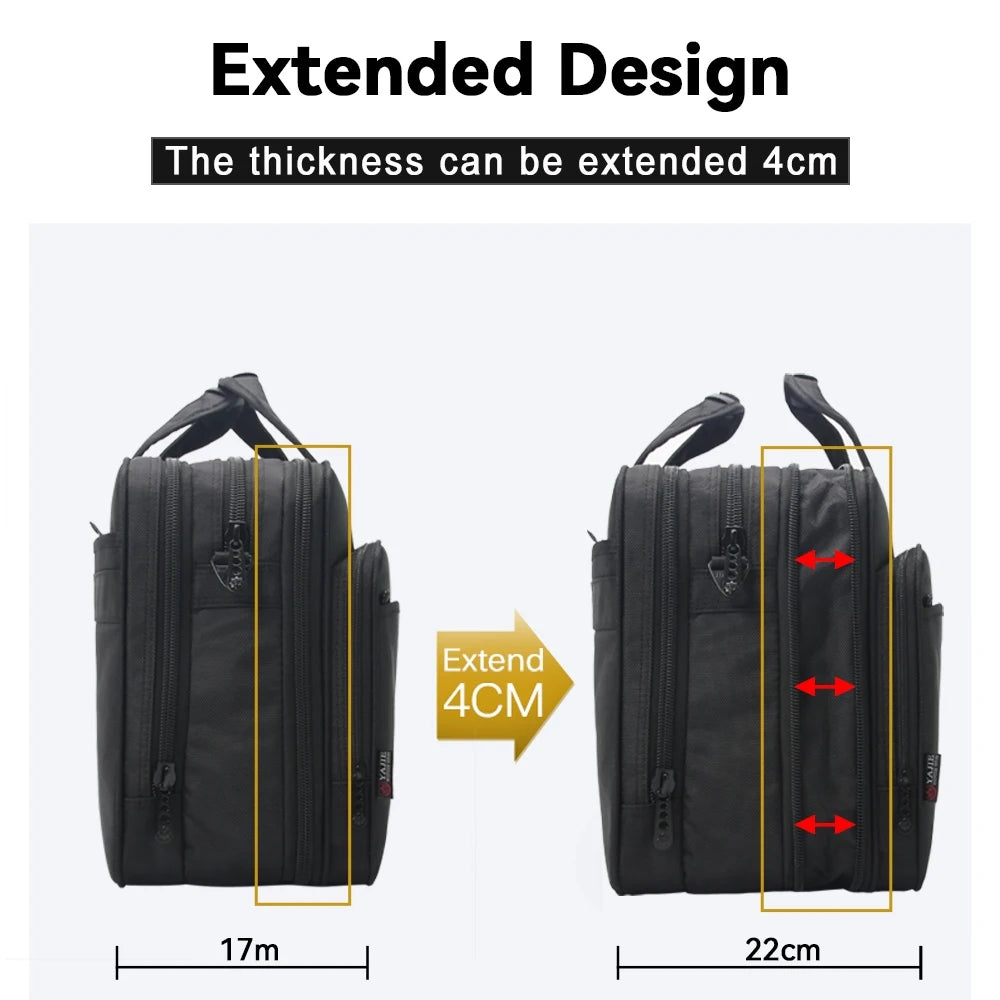 Sacoche ordinateur grand format extensible, de 15,6 à 19 pouces