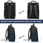 Sac à dos ordinateur à roulettes avec housse de roues et port USB