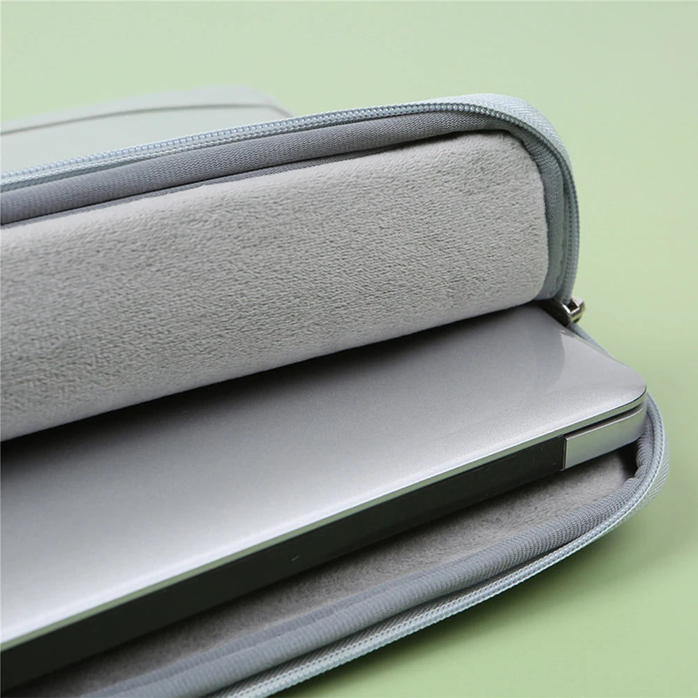 Pochette ordinateur à compartiment en coton, 13,3 à 15,6 pouces