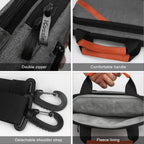 Pochette ordinateur 13 pouces verticale, deux poches et bandoulière