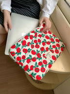 Pochette ordinateur femme matelassée imprimé tomates, 11 à 16 pouces