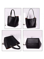 Sac ordinateur femme, cabas en simili cuir grainé, sept coloris