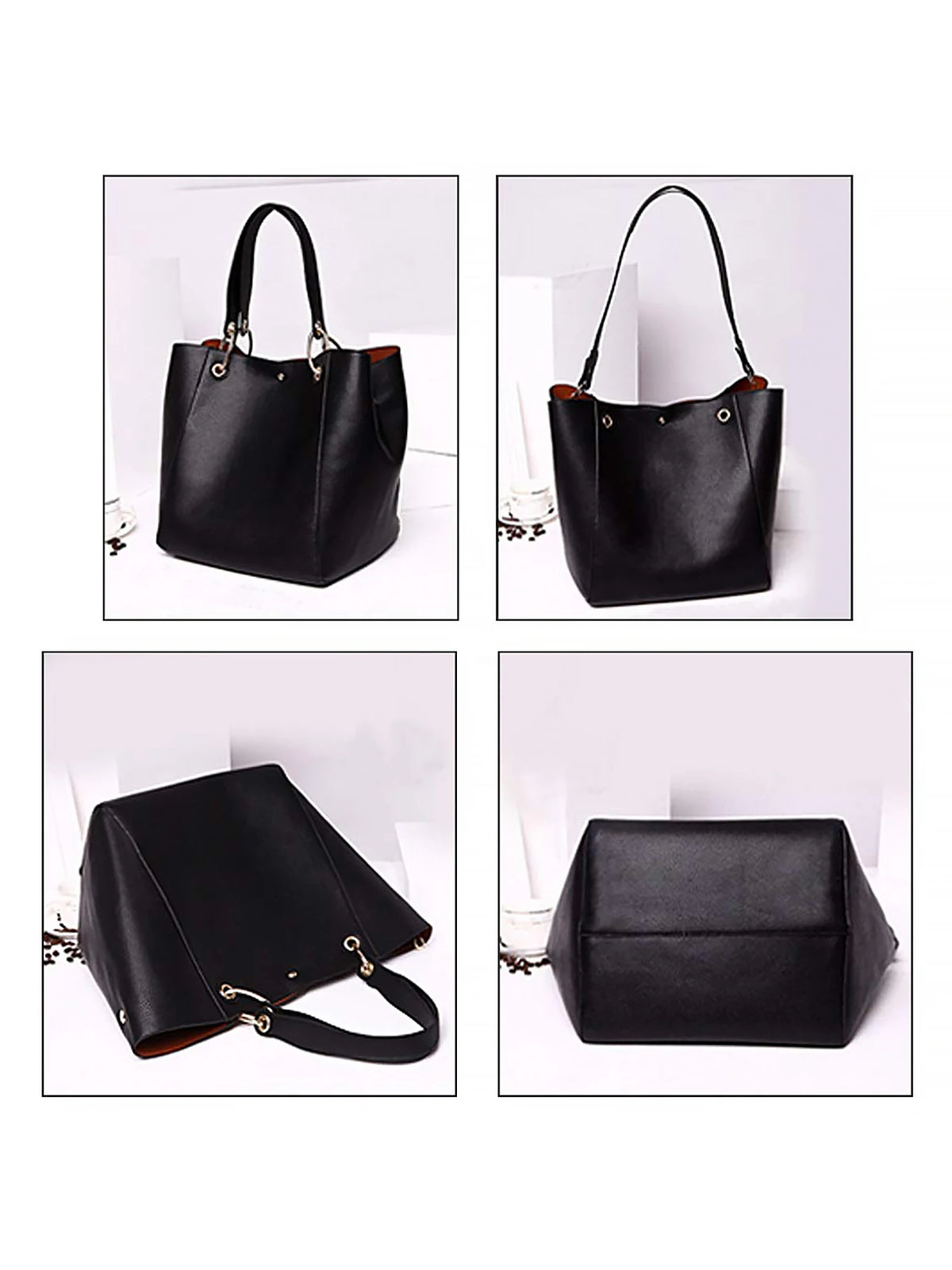 Sac ordinateur femme, cabas en simili cuir grainé, sept coloris