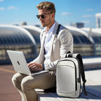 Sac à dos ordinateur homme 17,3 pouces extra-fin et extensible, USB