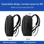 Sac à dos ordinateur extensible 17 pouces, soufflet de 5 cm et USB