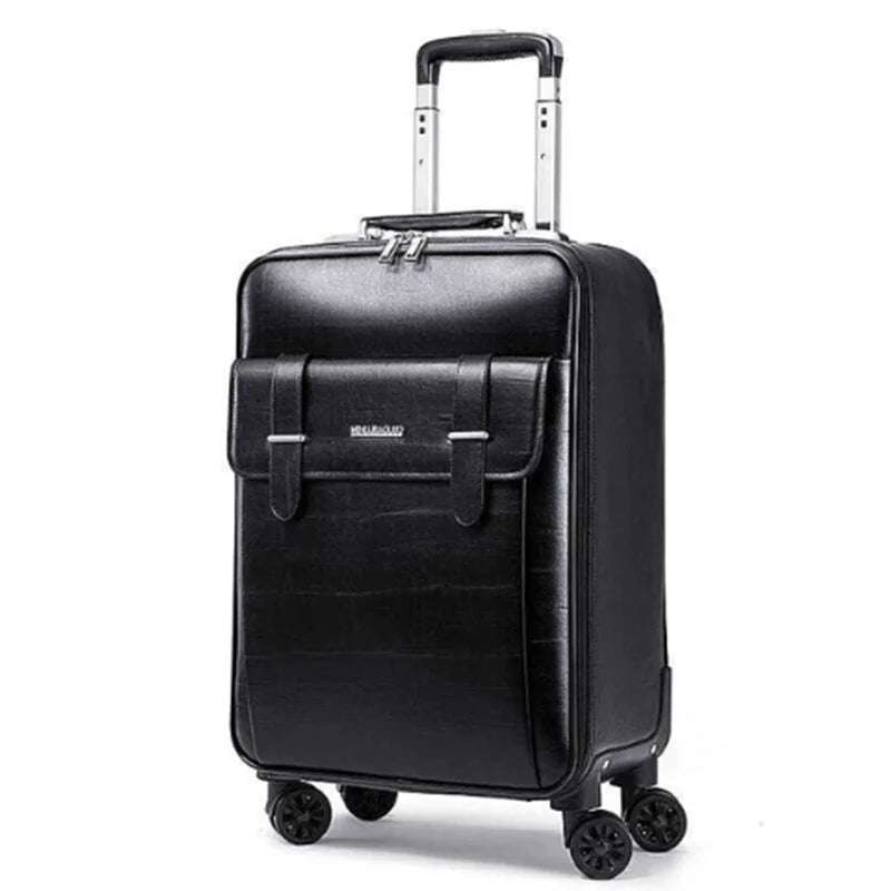 Trolley ordinateur simili cuir grain croco, 5 tailles de 40 à 60 cm