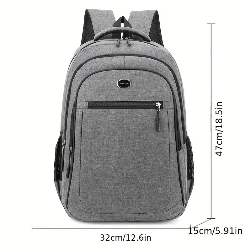 Sac à dos ordinateur 14 pouces multipoche en nylon, 4 coloris