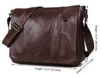 Sac ordinateur cuir homme : besace en cuir véritable ciré à rabat