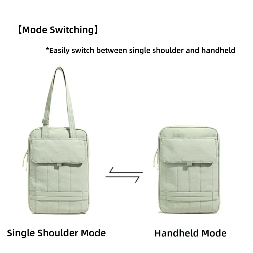 Sac ordinateur cabas vertical matelassé en toile, poche à rabat
