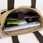 Sac ordinateur homme en toile, format A4 vertical ou horizontal
