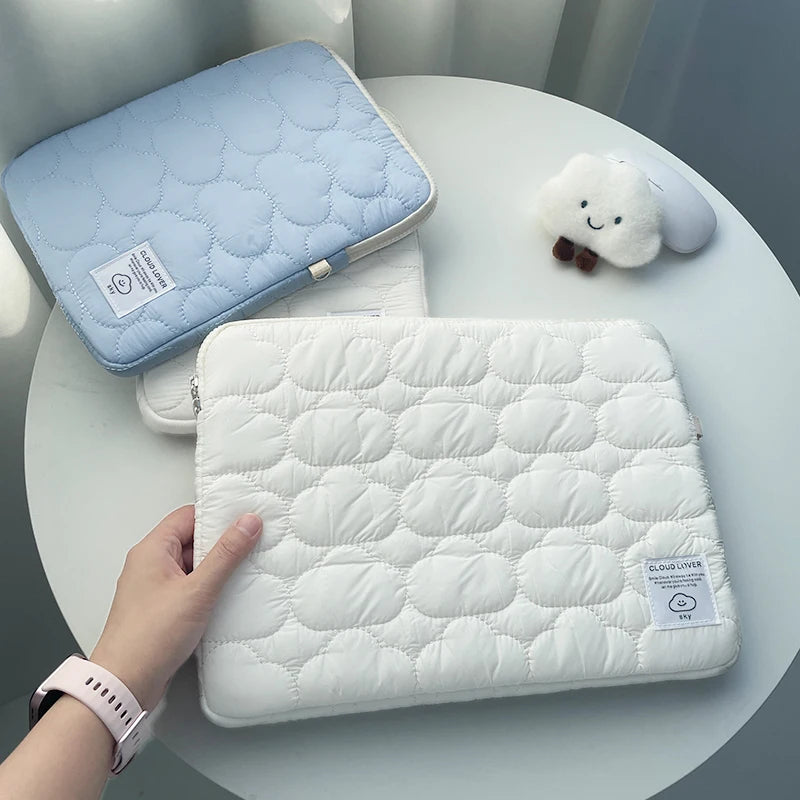 Pochette ordinateur femme matelassée nuage, de 11 à 16 pouces