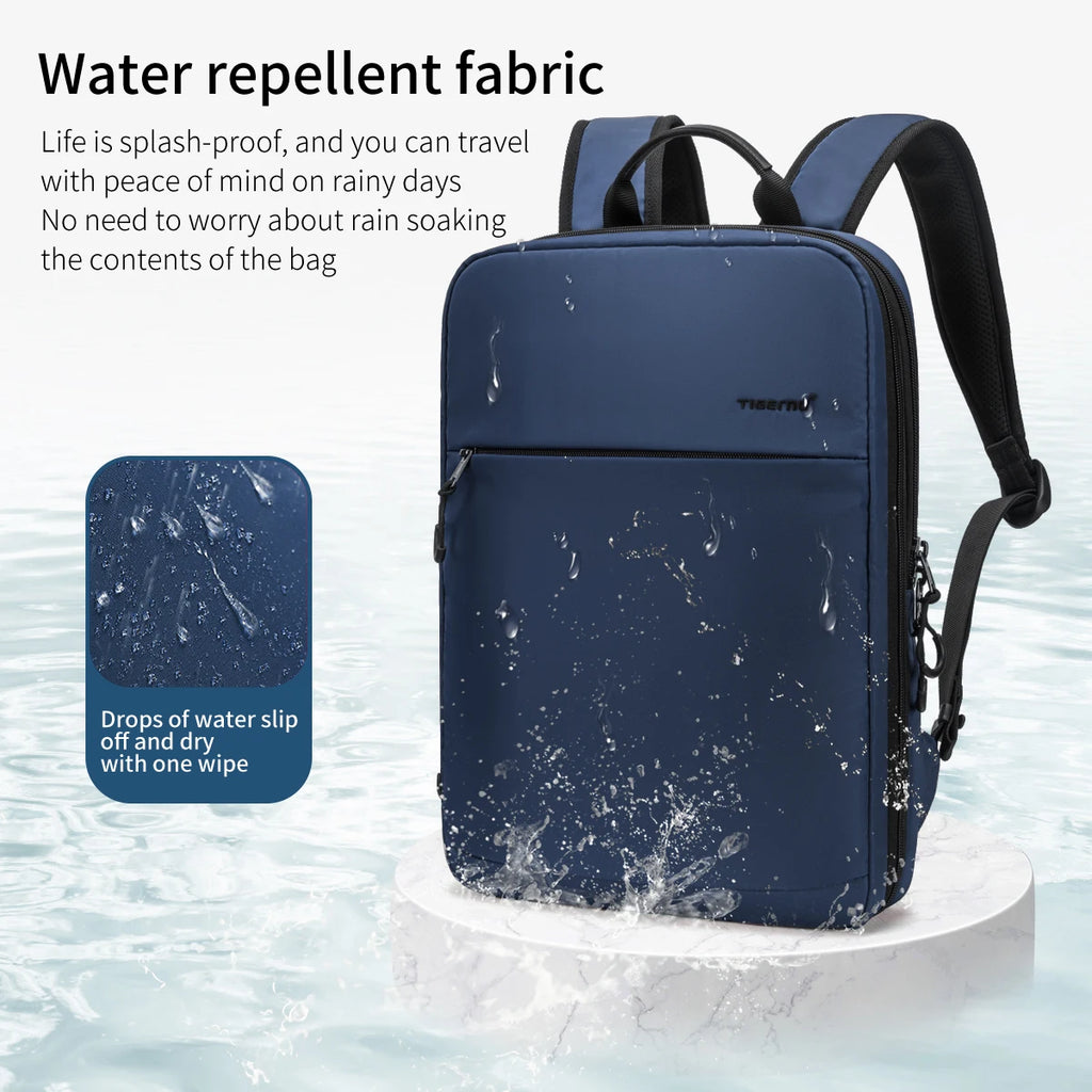 Sac à dos ordinateur 15,6 pouces fin et extensible, nylon déperlant