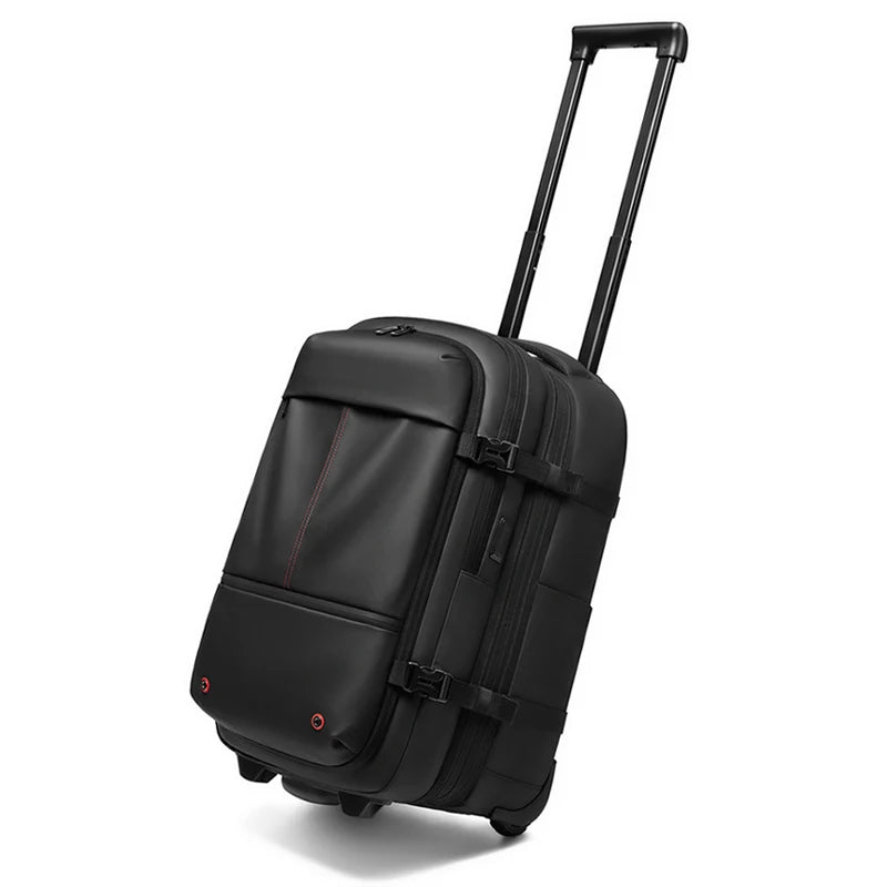 Un sac à dos ordinateur à roulettes et bretelles