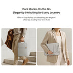 Pochette ordinateur simili cuir avec poignée et support intégré