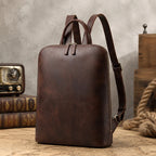 Sac à dos ordinateur cuir femme 13 pouces, cuir de vache patiné