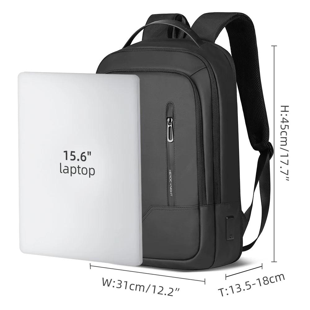 Sac à dos ordinateur 15,6 pouces fin et extensible, port USB