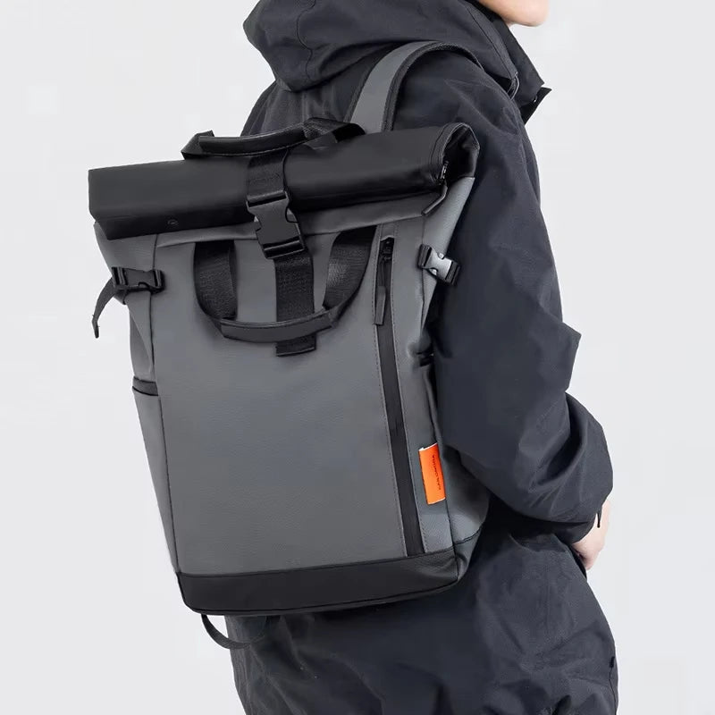 Sac à dos ordinateur 16 pouces à rabat roulé, extensible 20 à 25 L
