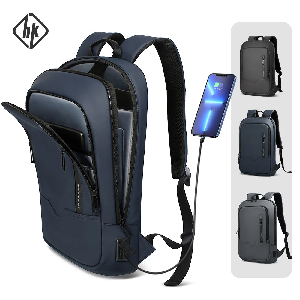 Sac à dos ordinateur extra-plat 9 cm, 14 ou 17 pouces, port USB