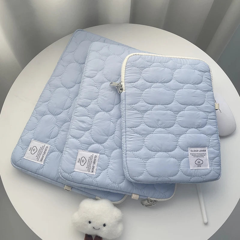 Pochette ordinateur femme matelassée nuage, de 11 à 16 pouces