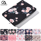 Housse ordinateur à imprimé floral en polyester, 11 à 17 pouces
