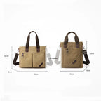 Sac ordinateur homme en toile, format A4 vertical ou horizontal