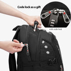 Sac à dos ordinateur antivol 17 pouces avec cadenas, dos ventilé