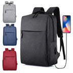 Sac à dos ordinateur 16 pouces avec port USB, nylon gris ou noir