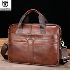 Sacoche ordinateur cuir homme 15 pouces en cuir de vache, bandoulière