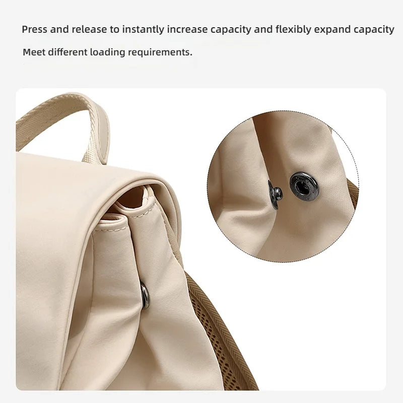Sac à dos ordinateur 15,6 pouces à rabat, nylon déperlant extensible