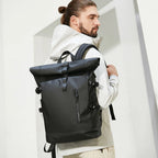 Sac à dos ordinateur 15,6 pouces roll-top extensible, port USB