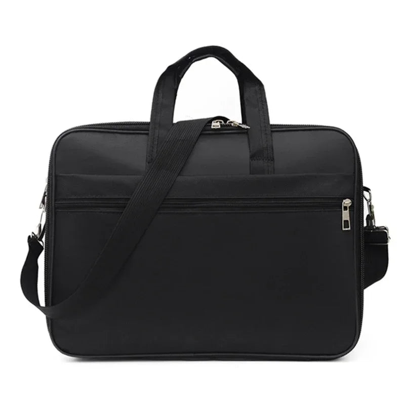 Sacoche ordinateur 15,6 pouces en nylon, double poche avant
