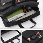 Sacoche ordinateur 15,6 pouces en nylon, double poche avant