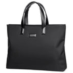 Sacoche ordinateur homme en toile oxford, porte-documents A4