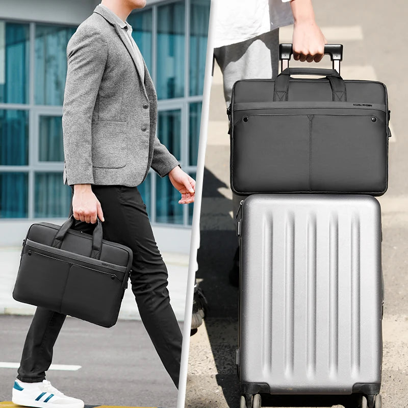 Sacoche ordinateur homme 14 ou 15,6 pouces, passant trolley