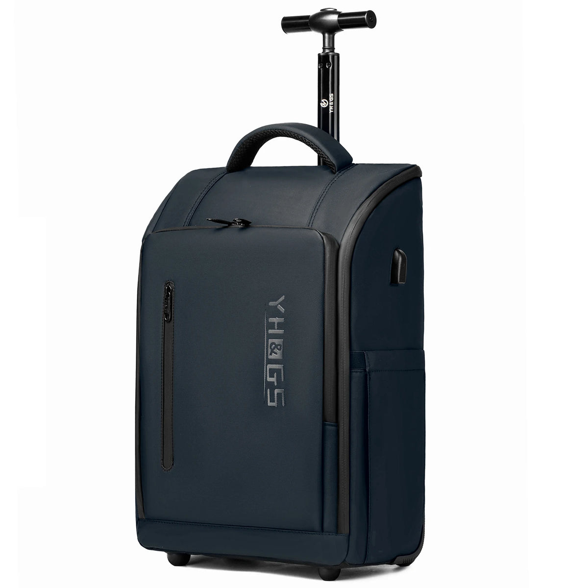 Sac à dos ordinateur à roulettes avec housse de roues et port USB