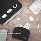 Housse ordinateur polyester déperlant et trousse accessoires assortie