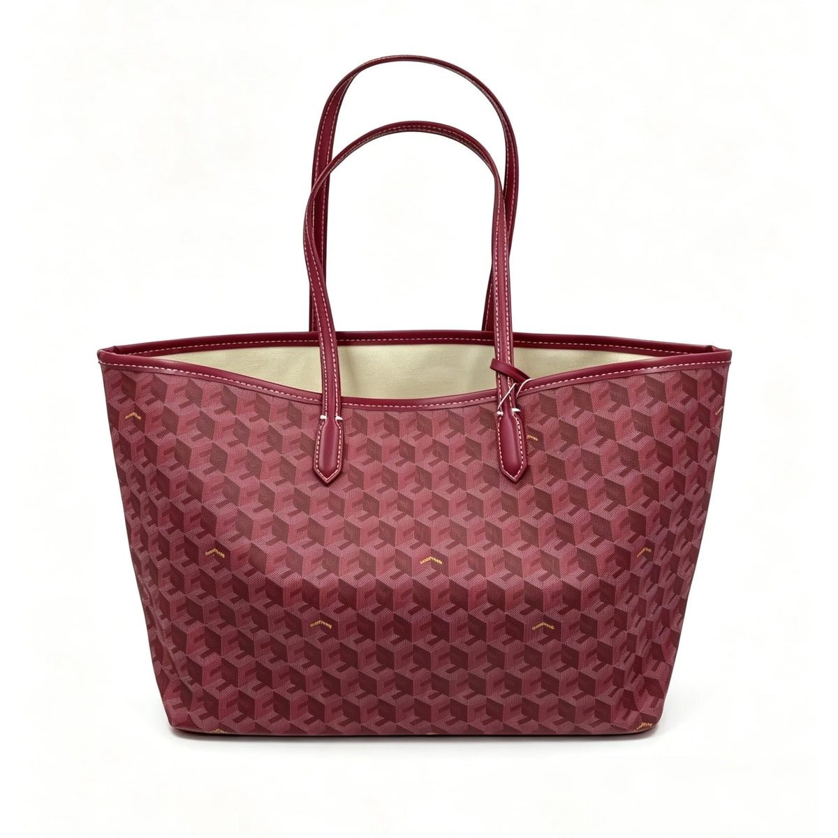 Sac ordinateur femme cabas imprimé géométrique et sa pochette