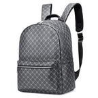 Sac à dos ordinateur 13 pouces en simili cuir à motif gris