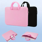 Pochette ordinateur à anses courtes et poche chargeur, 4 couleurs